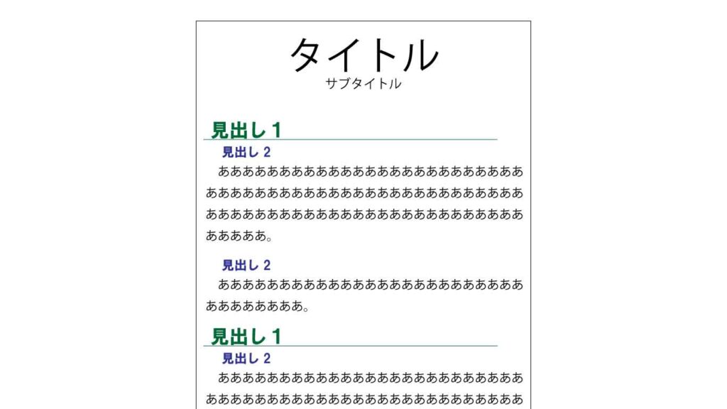 Googleドキュメントの段落スタイル